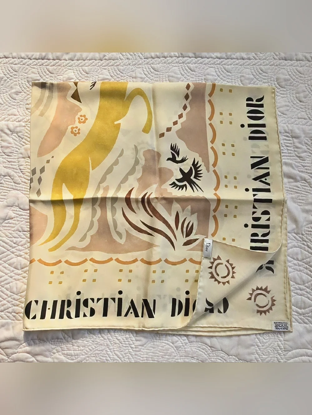 Christian Dior Silk Scarf Large Square